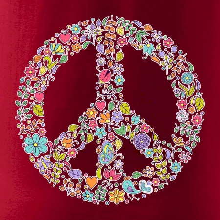 Peace symbol lístočky