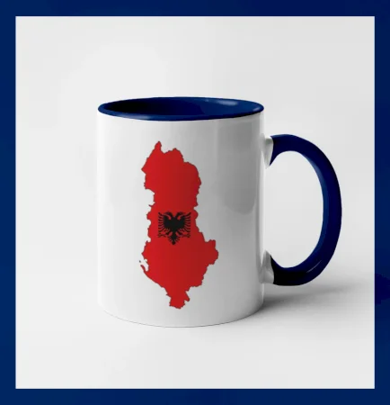 Albánsko mapa a znak