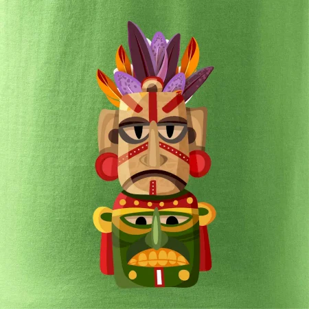 Mayová maska s perím