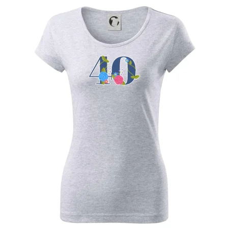 Kvetinové číslo kreslené - 40