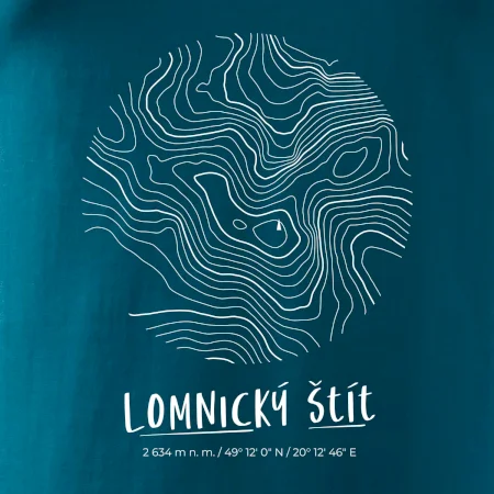 Lomnický štít - vrstevnice v kruhu