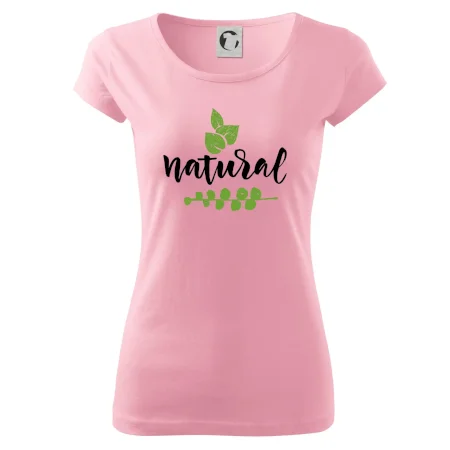 Natural - nápis v listoch