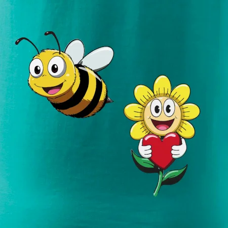 Parové tričko - Včela a kvetina