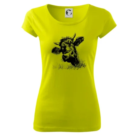 Čiernobiela karikatúra čierna krava hlava