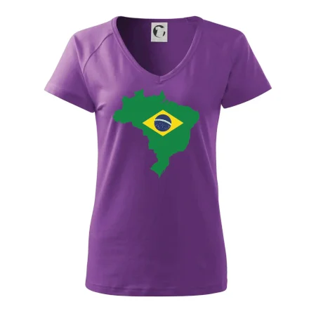 Brazília vlajka v mape