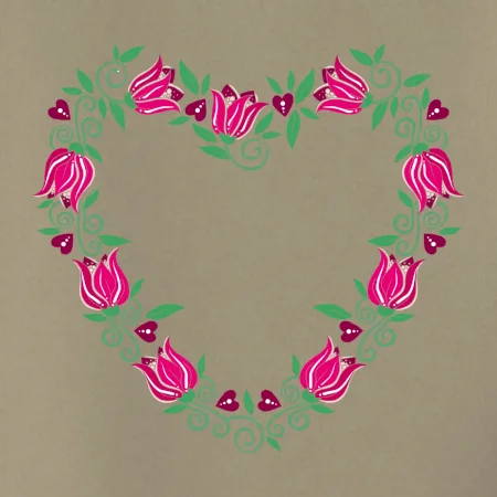 Červené tulipánové srdiečko (Pecka design)