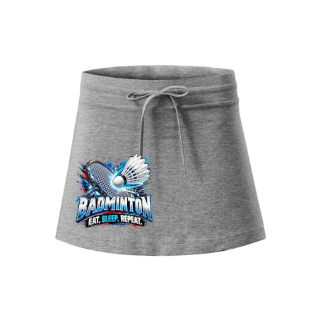 Bedmintonová raketa s košíčkom eat sleep repeat