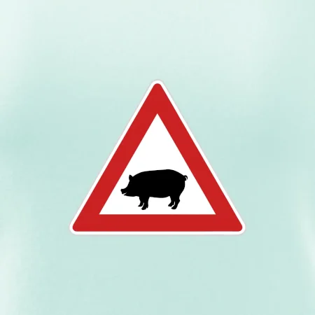 Dopravná značka - Pozor prasa domáca