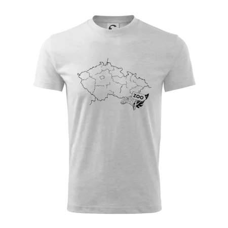 Tričko s mapou + ZOO nažehlovačky