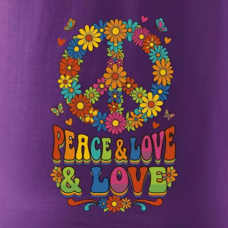 Peace and love - na výšku s květy