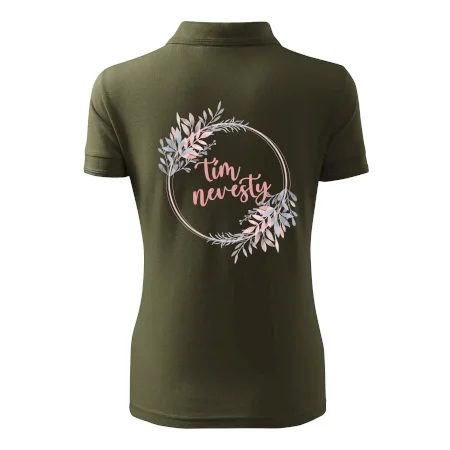 Tím nevesty kvetinový kruh ružový