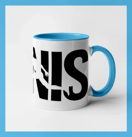 Tenis nápis silueta