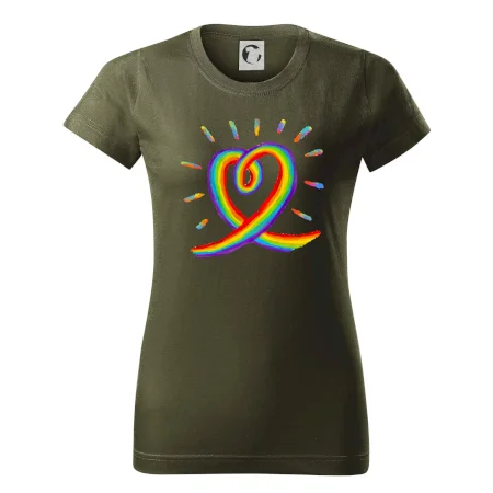 Srdce pride dúha kreslená