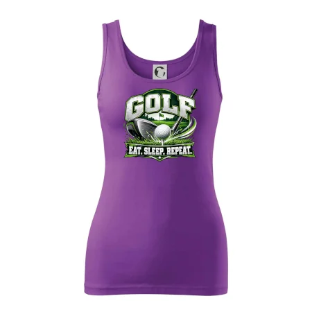 Golfová palica s loptičkou eat sleep repeat