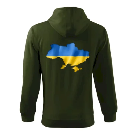 Ukrajina vlajka mapa