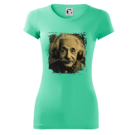 Albert Einstein so slúchadlami