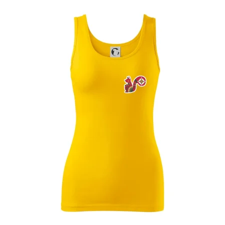 Folklór na prsníku veverička