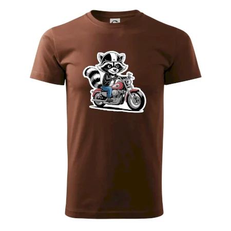 Mýval na motorke kreslený