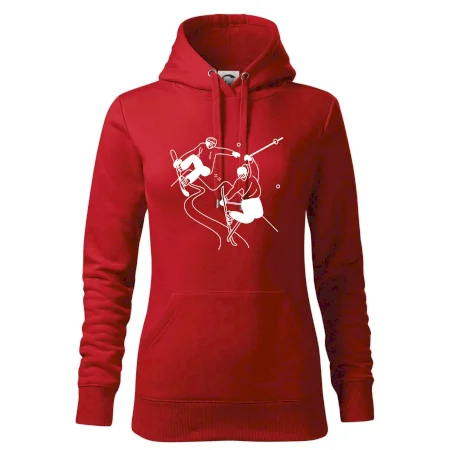 Lyžovanie - kreslené obrázok