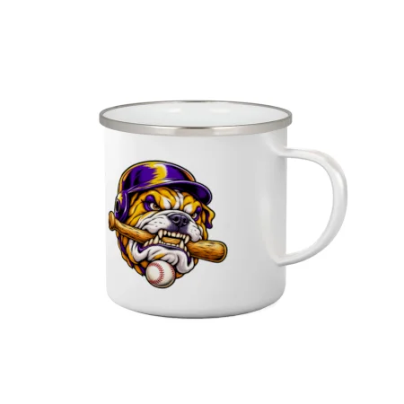 Baseballový buldok s pálkou