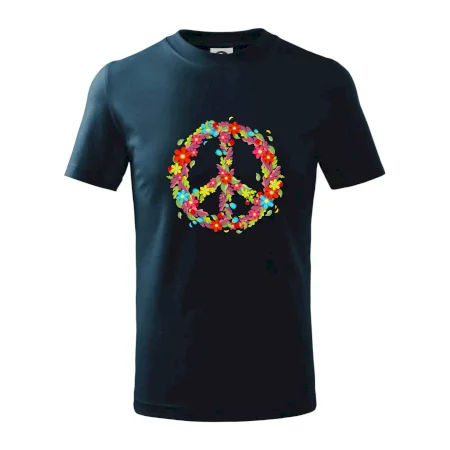 Peace symbol červené kvety