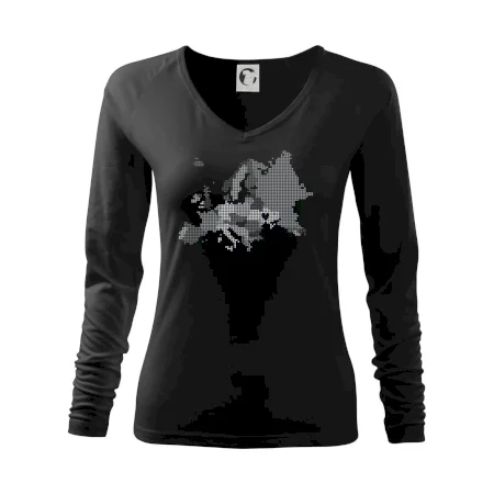 Mapa Európy - srdce v Ukrajine