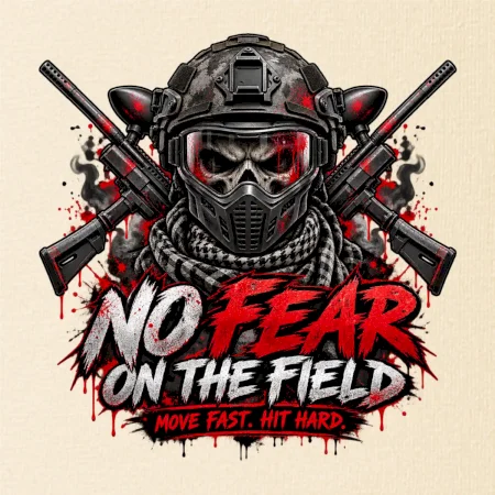 Lebka bojovníka – No Fear paintball
