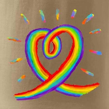 Srdce pride dúha kreslená