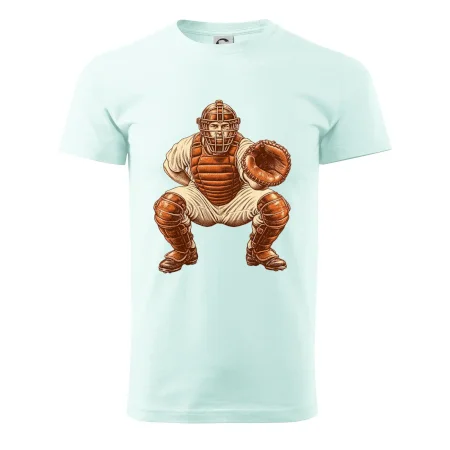 Baseballový catcher retro rytina