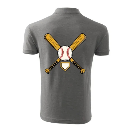 Zkřížené baseballové pálky a míček