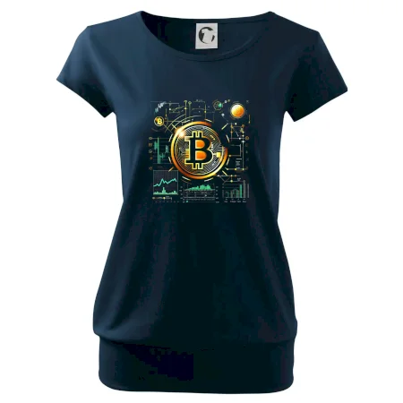 Bitcoin logo s grafmi