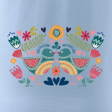Folklór - dva farebné vtáčiky