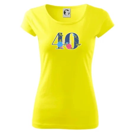 Kvetinové číslo kreslené - 40