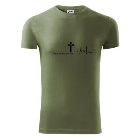 Jesus Saved My Life kríž ekg