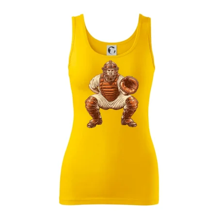 Baseballový catcher retro rytina