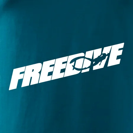 Freedive - nápis s potápačom