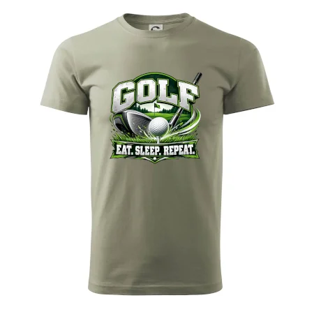 Golfová palica s loptičkou eat sleep repeat