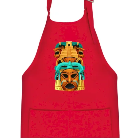 Mayová maska s pyramídou