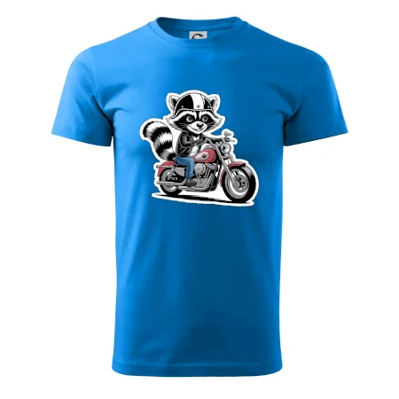 Mýval na motorke kreslený