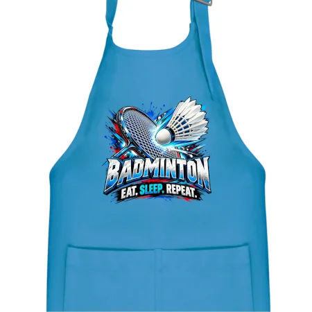 Bedmintonová raketa s košíčkom eat sleep repeat