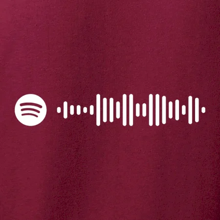 Spotify kód na prsníku