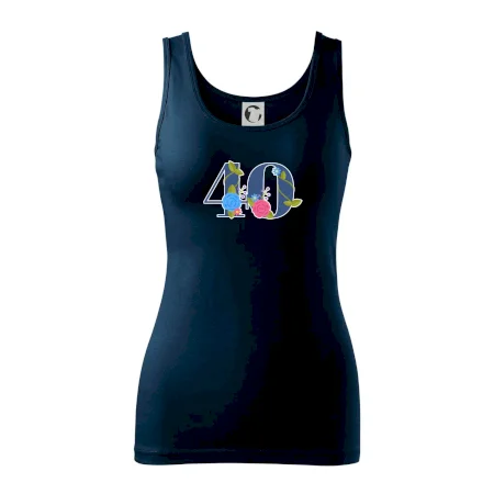 Kvetinové číslo kreslené - 40