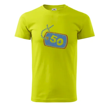 50 na krku štítok