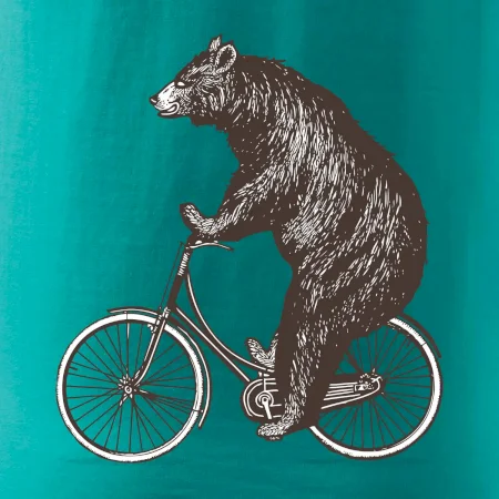 Medveď na bicykli