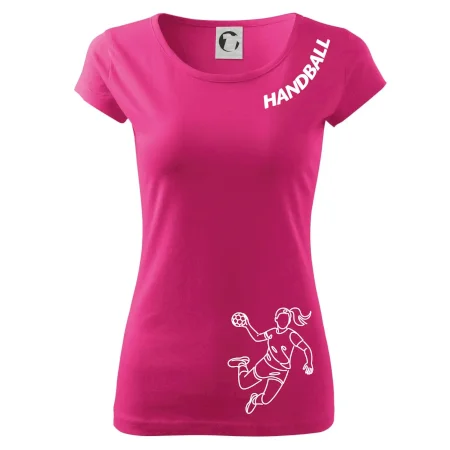 Handball nápis šikmo - dievča