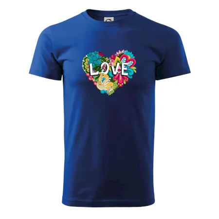 Love nápis květovaný