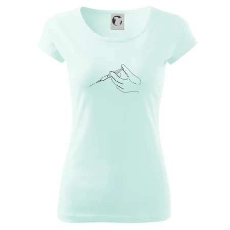 Ruka a injekcia jedným ťahom