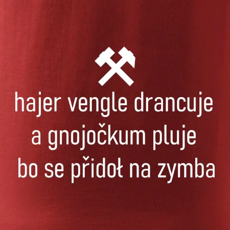 Hajer vengle drancuje a gnojočkum pluje bo se přidoł na zymba