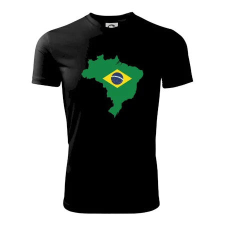 Brazília vlajka v mape