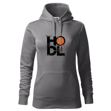 Hodl velký nápis a logo BTC